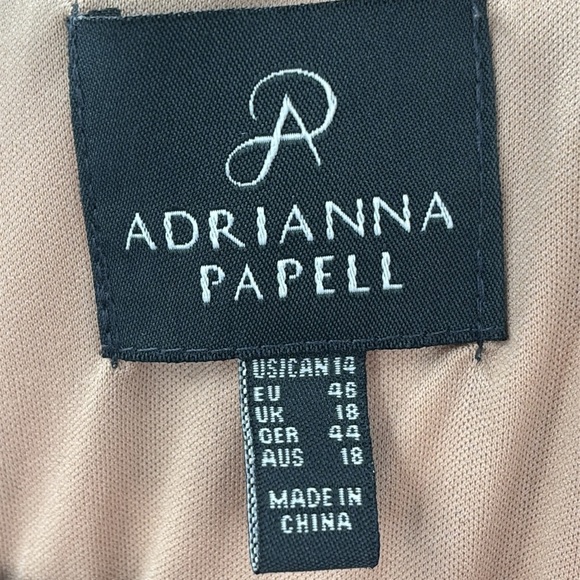 Adrianna Papell Burgundy Lace Dress Sleeveless Cocktail Party Sheath size 14 - Picture 3 of 6